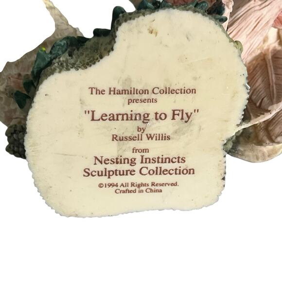 Lot Of 4 Vintage 90s Hamilton Collection By Russell Willis Owl Figurines Rustic - Picture 5 of 11